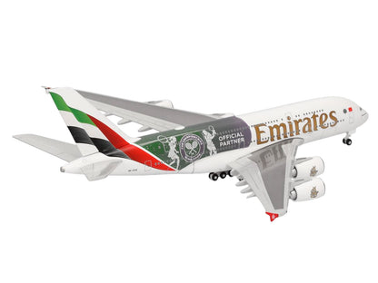 Airbus A380-800 Commercial Aircraft "Emirates Airlines - Wimbledon Official Partner" (A6-EOE) White with Graphics 1/500 Diecast Model Airplane by Herpa
