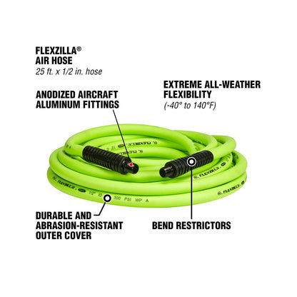Flexzilla Heavy Duty Lightweight Air Hose 1/2" x 25'