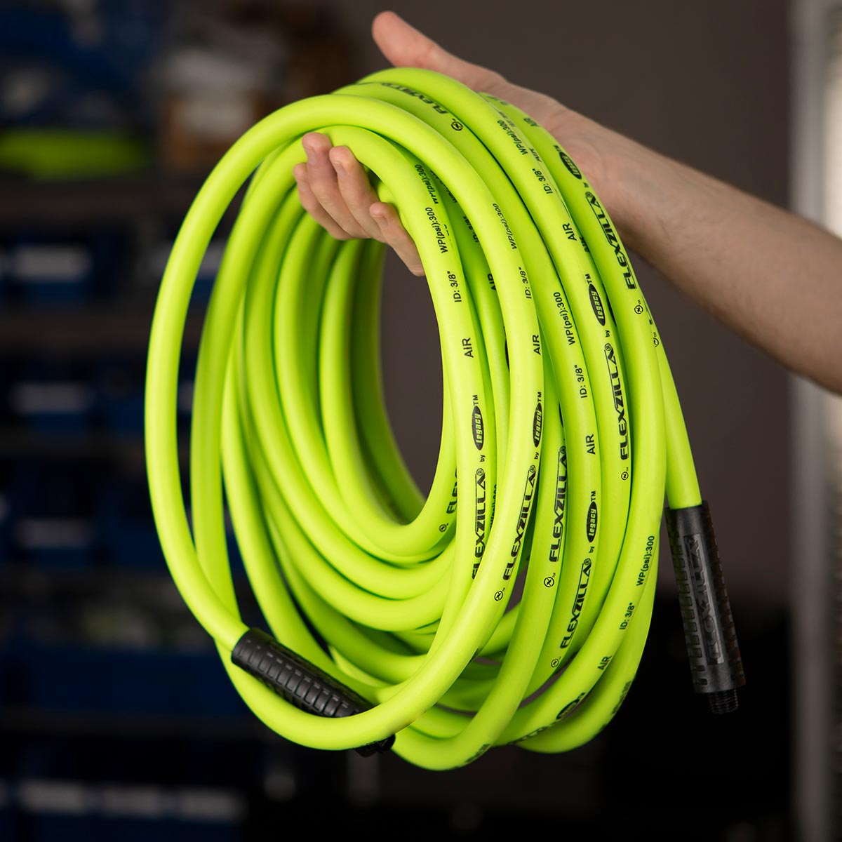 Flexzilla Heavy Duty Lightweight Air Hose 1/2" x 50' - 1/2" MNPT Fittings