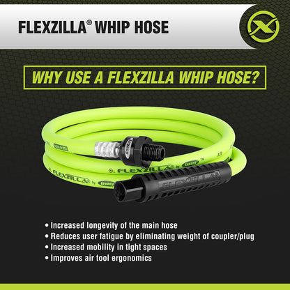 Flexzilla Whip Hose with Ball Swivel 1/4" x 5'