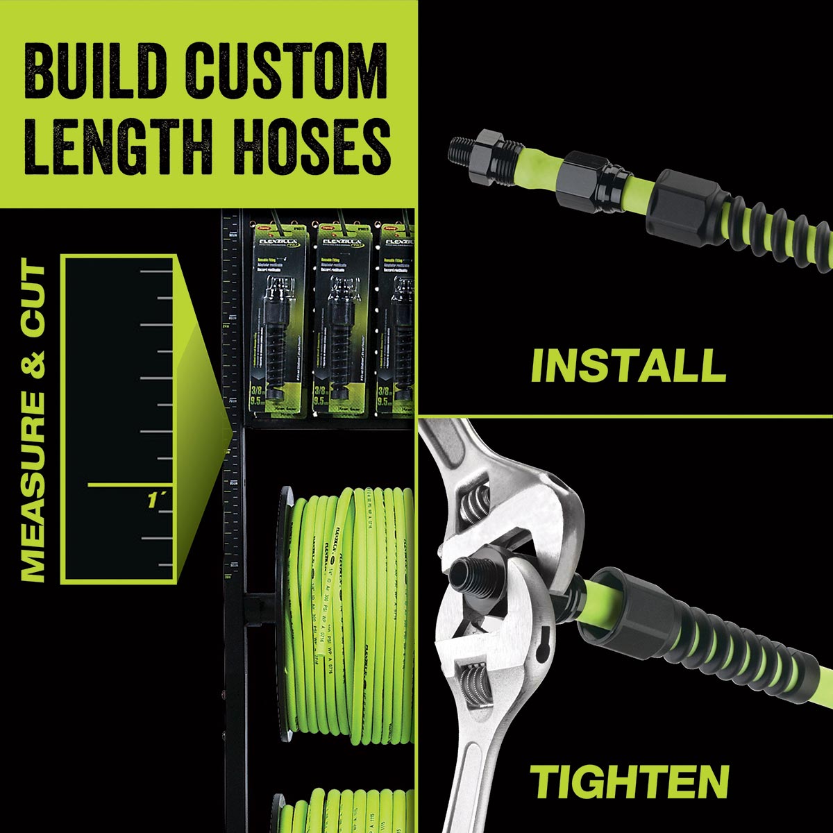 Flexzilla Pro Heavy Duty Lightweight Bulk Air Hose 3/8â€³ x 250â€² on Plastic Spool