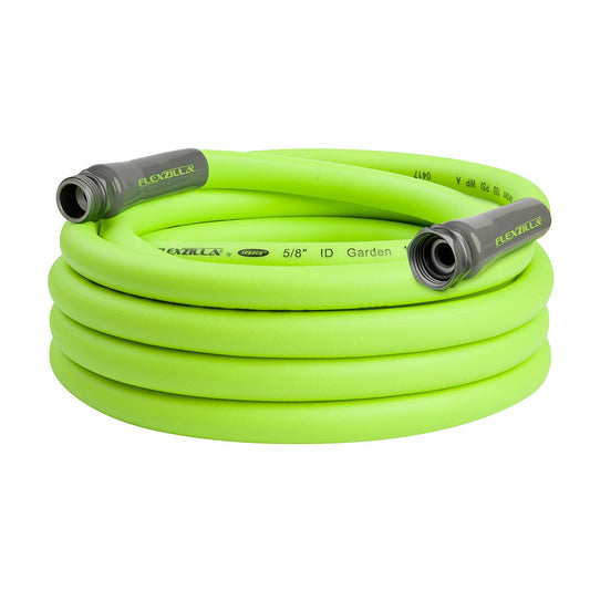 FlexzillaÂ® Garden Hose 5/8" x 25' 3/4" - 11 1/2 GHT Fittings ZillaGreenÂ®