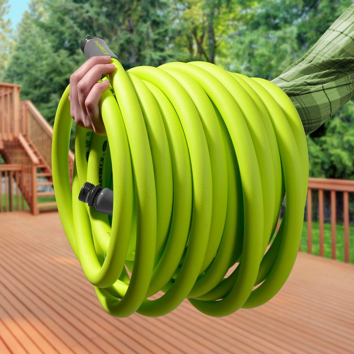 FlexzillaÂ® Garden Hose 3/4" x 100' 3/4" - 11 1/2 GHT Fittings ZillaGreenÂ®