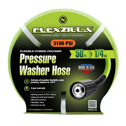 Flexzilla Pressure Washer Hose 1/4" x 50' with M22 Fittings (Boxed)