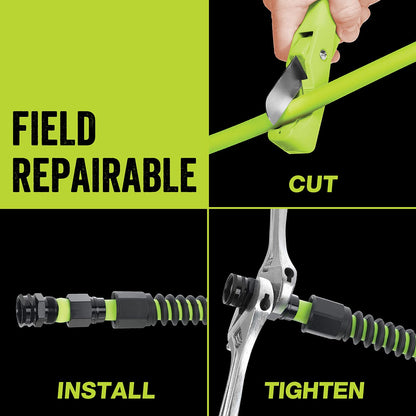 Flexzilla® Pro Water Hose 5/8" x 50' 3/4" - 11 1/2 GHT Fittings ZillaGreen®