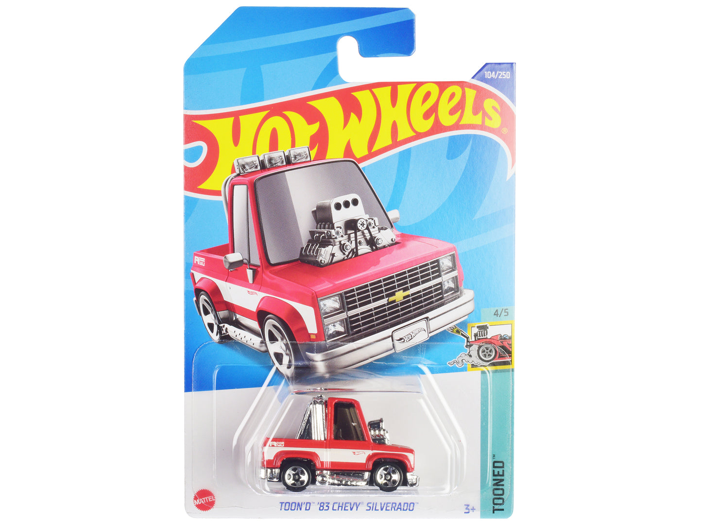 Hot Wheels 1983 Chevrolet Silverado "Toon'd" Pickup Truck Red and White "Tooned" Series Diecast Model Car by <h2>1983 Wheels</h2> <p>High-quality perfect for collectors enthusiasts. Features detailed