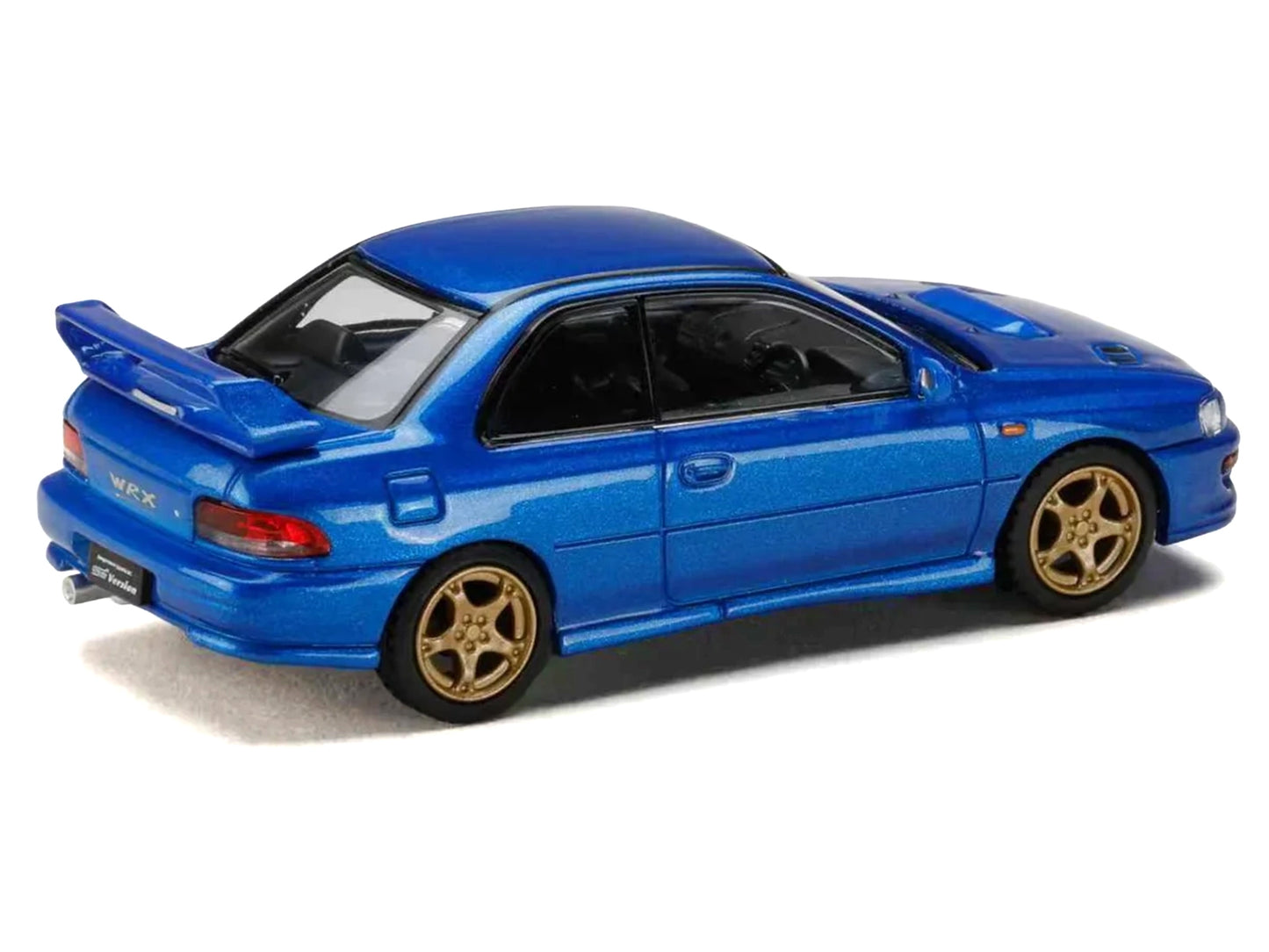 Subaru Impreza WRX Type R Sti Version V RHD (Right Hand Drive) Sonic Blue Mica "JDM64" Series 1/64 T&y Diecast Model Car by Hobby Japan