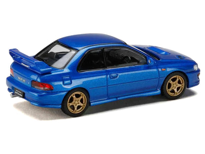Subaru Impreza WRX Type R Sti Version V RHD (Right Hand Drive) Sonic Blue Mica "JDM64" Series 1/64 T&y Diecast Model Car by Hobby Japan