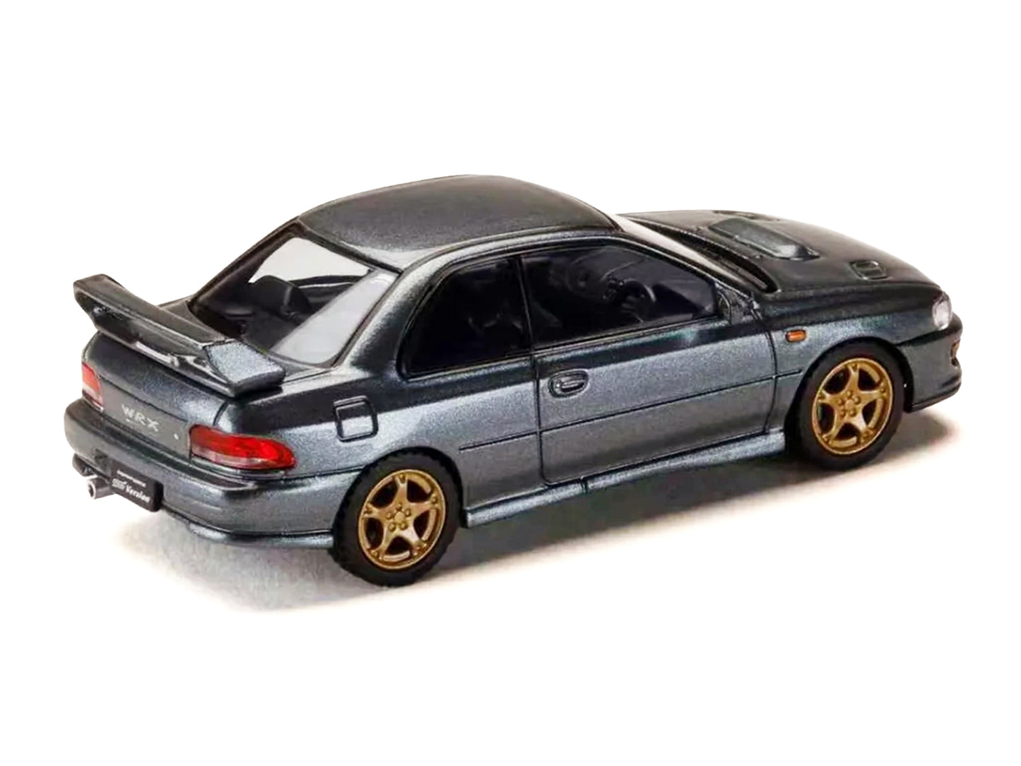 Subaru Impreza WRX Type R Sti Version V RHD (Right Hand Drive) Cool Gray Metallic "JDM64" Series 1/64 T&y Diecast Model Car by Hobby Japan
