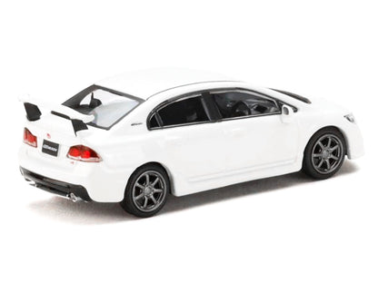 Honda Mugen Civic Type R (FD2) RHD (Right Hand Drive) Championship White "JDM64" Series 1/64 Diecast Model Car by Hobby Japan