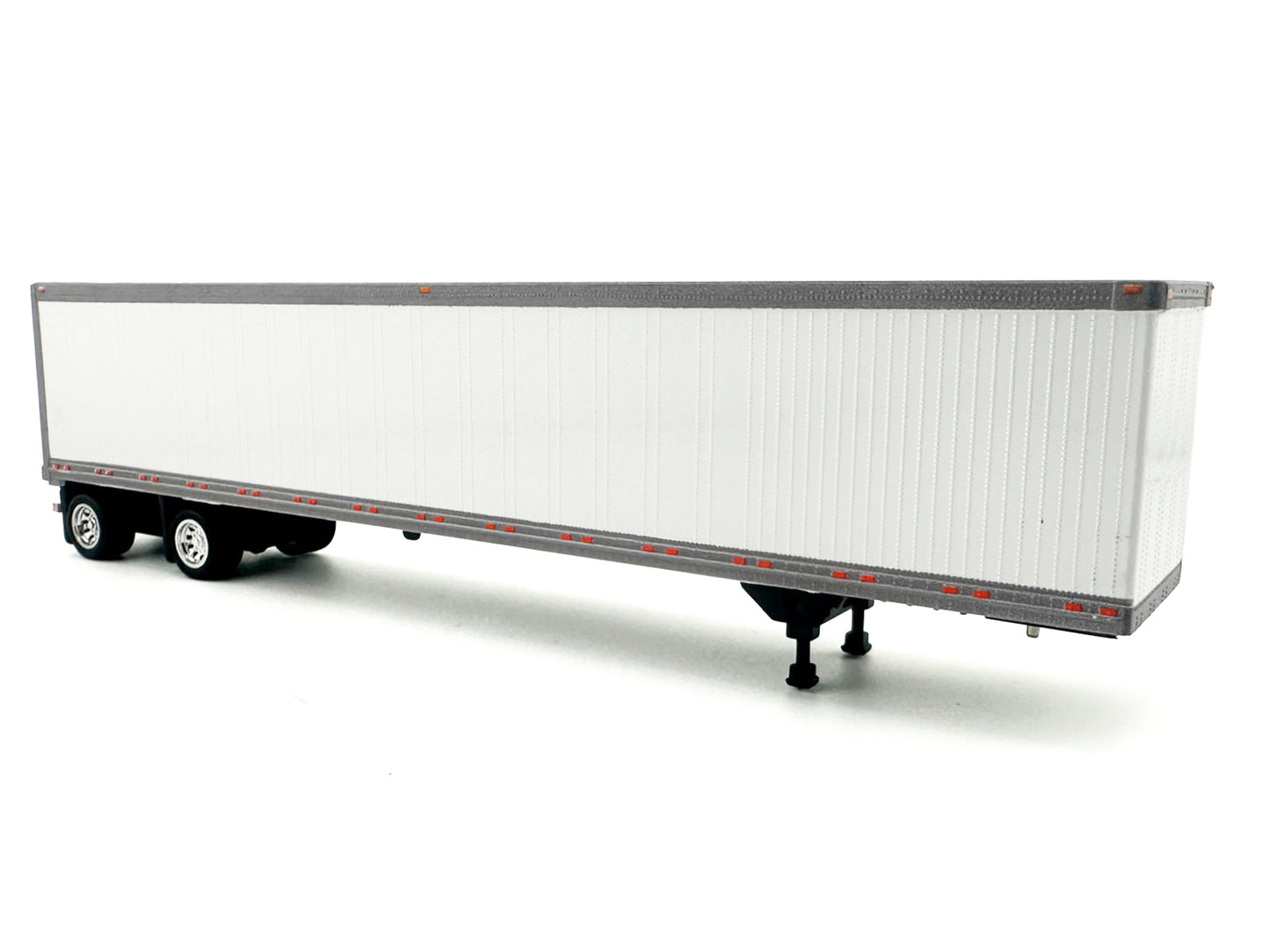 53' Spread Axle Dry Van Trailer White 1/87 (HO) Plastic Model Car by HO Logistics