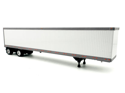 53' Spread Axle Dry Van Trailer White 1/87 (HO) Plastic Model Car by HO Logistics