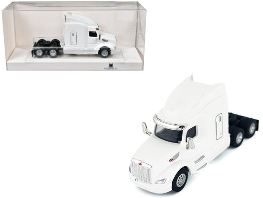 Peterbilt 579 Sleeper Cab White 1/87 (HO) Plastic Model Car by HO Logistics T&y