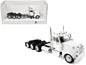 Peterbilt 589 3-Axel Day Cab White 1/87 (HO) Plastic Model Car by HO Logistics