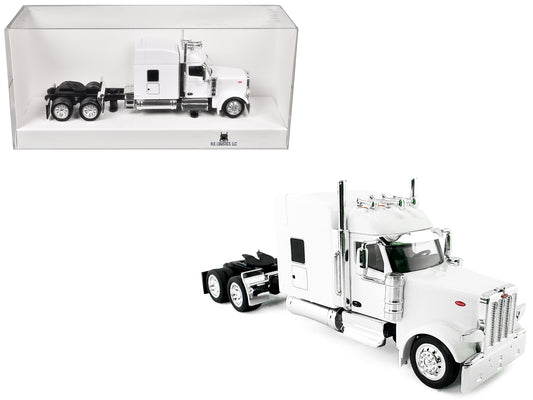 Peterbilt 589 with Stand Up Sleeper Cab White 1/87 (HO) Plastic Model Car by HO Logistics T&y