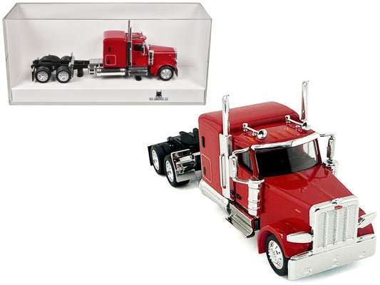 Peterbilt 589 Truck with 72 Inch Sleeper Red 1/87 (HO) Plastic Model Car by HO Logistics T&y