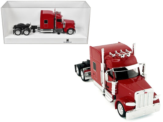 Peterbilt 589 with Stand Up Sleeper Cab Red 1/87 (HO) Plastic Model Car by HO Logistics T&y