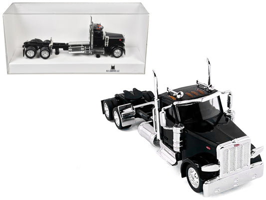 Peterbilt 589 2-Axel Day Cab Black 1/87 (HO) Plastic Model Car by HO Logistics T&y