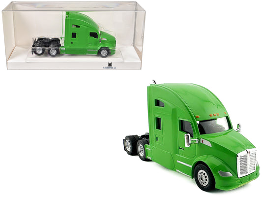 Kenworth T680 Sleeper Cab Lime Green 1/87 (HO) Plastic Model Car by HO Logistics T&y