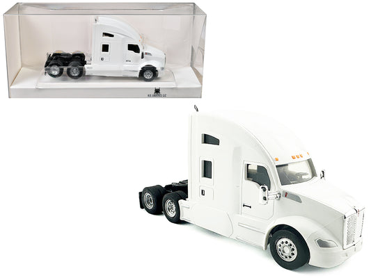 Kenworth T680 Sleeper Cab White 1/87 (HO) Plastic Model Car by HO Logistics T&y