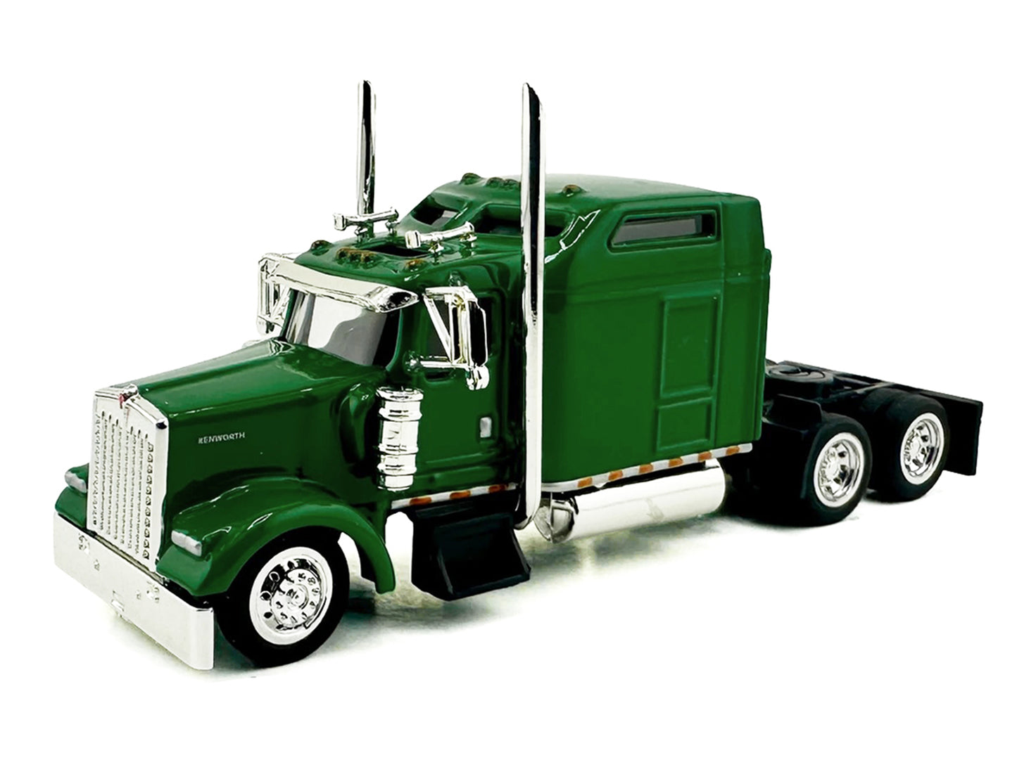 Kenworth W900L Truck Tractor with Sleeper Cab Green  1/87 (HO) Scale Plastic Model Car by HO Logistics