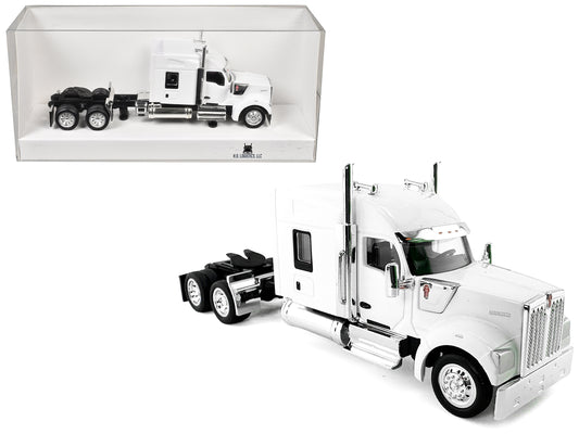Kenworth W990 with Stand Up Sleeper Cab White 1/87 (HO) Plastic Model Car by HO Logistics T&y