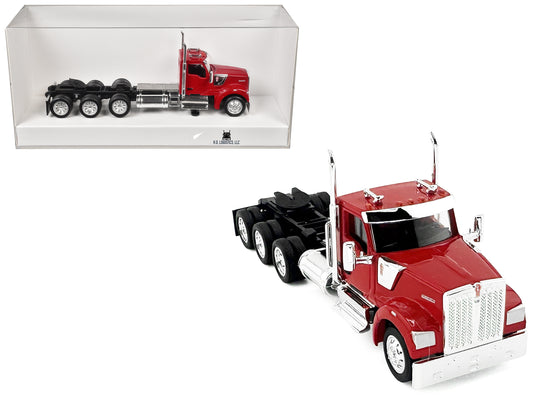 Kenworth W990 3-Axel Day Cab Red 1/87 (HO) Plastic Model Car by HO Logistics T&y