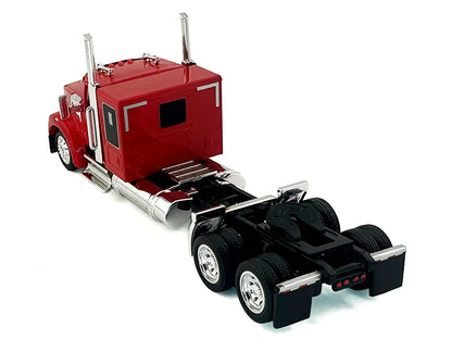 Kenworth W990 with Flat Top Sleeper Cab Red 1/87 (HO) Plastic Model Car by HO Logistics T&y