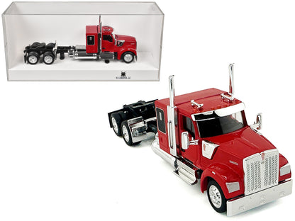 Kenworth W990 with Flat Top Sleeper Cab Red 1/87 (HO) Plastic Model Car by HO Logistics T&y