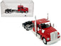 Kenworth W990 with Flat Top Sleeper Cab Red 1/87 (HO) Plastic Model Car by HO Logistics T&y