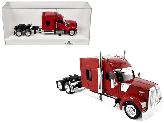 Kenworth W990 with Stand Up Sleeper Cab Red 1/87 (HO) Plastic Model Car by HO Logistics T&y
