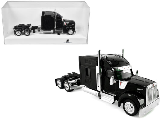 Kenworth W990 with Stand Up Sleeper Cab Black 1/87 (HO) Plastic Model Car by HO Logistics T&y