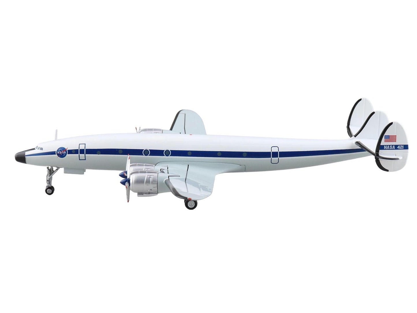 Lockheed C-121G Constellation Transport Aircraft "NASA 421 Maryland" (1969) National Aeronautics and Space Administration "Airliner Series" 1/200 T&y Diecast Model by Hobby Master