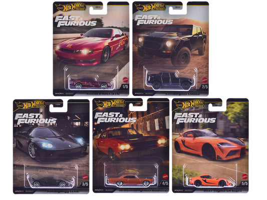 "Fast & Furious" 2025 5 piece Set L Model Cars by Hot Wheels T&y