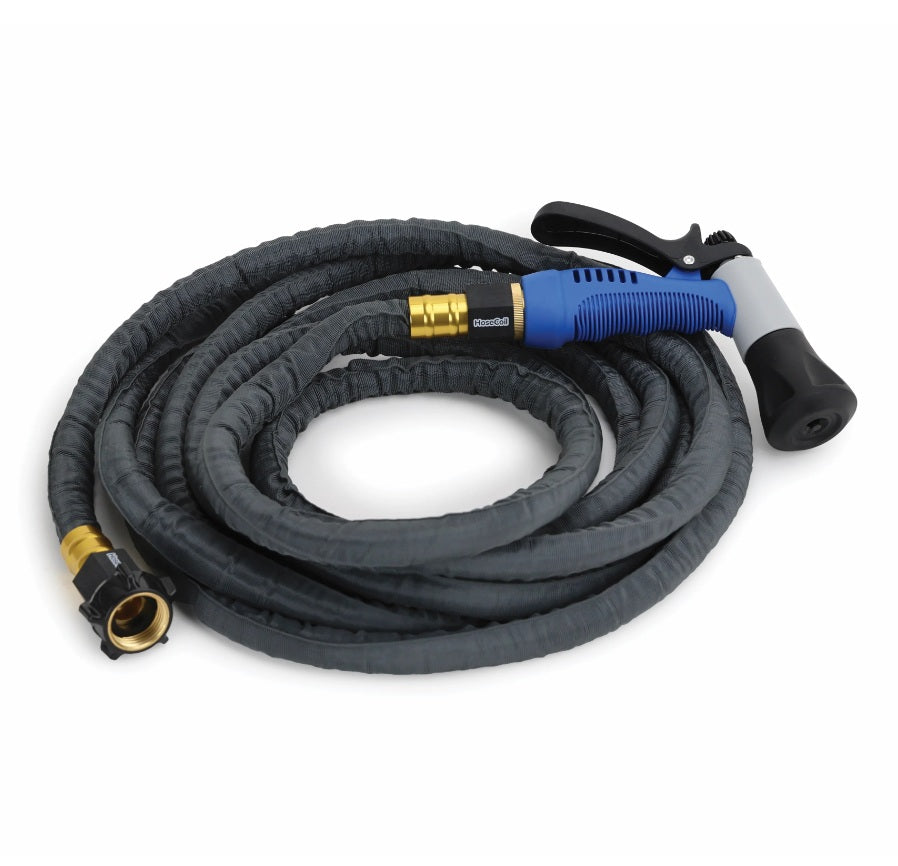 HoseCoil Stainlees Steel Pro Wtron 10ft Gray Hose Kit