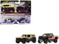 Hot Wheels Ford Bronco R Gold Metallic and Black 2017 F-150 Raptor Pickup Truck #17 with Stripes "Car Culture" Set of 2 Cars Diecast Model by <h2>Ford Wheels</h2> <p>High-quality car perfect for colle