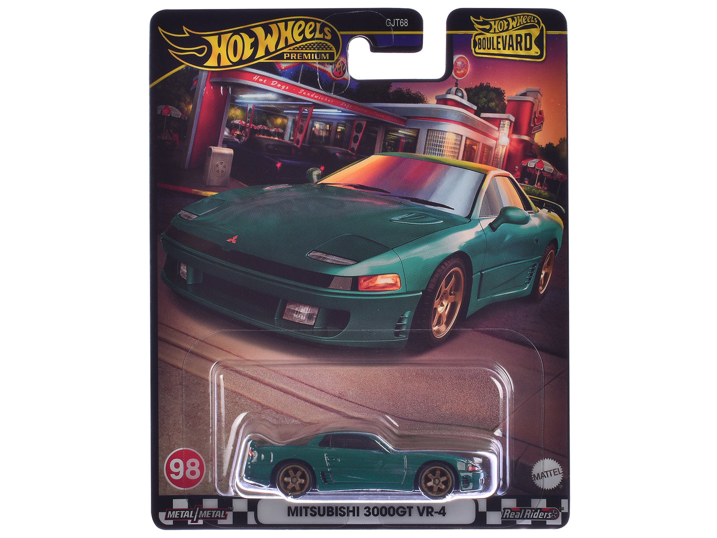 Hot Wheels Mitsubishi 3000GT VR-4 Green Metallic "Boulevard" Series Diecast Model Car by <h2>Mitsubishi Wheels</h2> <p>High-quality perfect for collectors and enthusiasts. Features detailed interior e