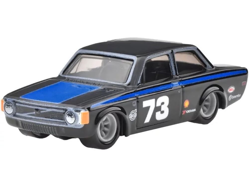Hot Wheels 1973 Volvo 142 GL #73 Black with Blue Stripes and Hood "Boulevard" Series Diecast Model Car by <h2>1973 Wheels</h2> <p>High-quality perfect for collectors enthusiasts. Features detailed int