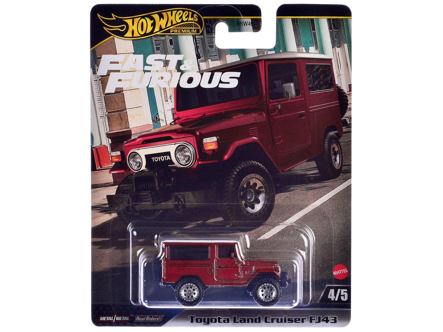 Hot Wheels Toyota Land Cruiser FJ43 Red with White Top "The Fate of the Furious" (2017) Movie "Fast & Series Diecast Model Car by <h2>Toyota Wheels</h2> <p>High-quality perfect for collectors and enth
