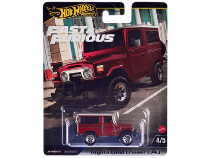 Hot Wheels Toyota Land Cruiser FJ43 Red with White Top "The Fate of the Furious" (2017) Movie "Fast & Series Diecast Model Car by <h2>Toyota Wheels</h2> <p>High-quality perfect for collectors and enth
