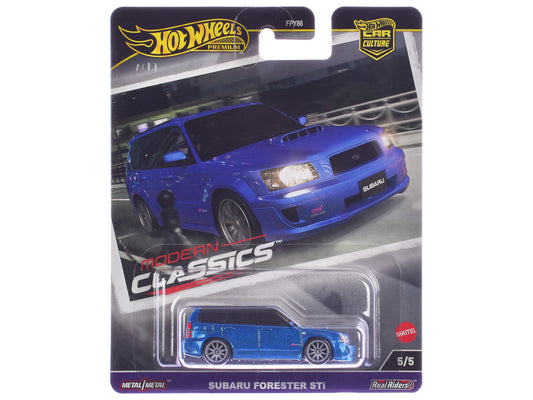 Subaru Forester STi Blue Metallic "Modern Classics" Series T&y Diecast Model Car by Hot Wheels