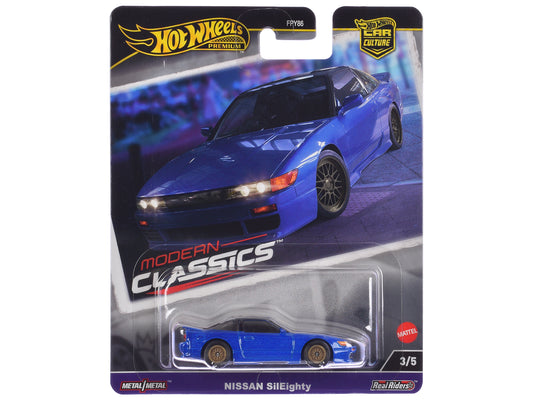Nissan SilEighty Blue Metallic "Modern Classics" Series T&y Diecast Model Car by Hot Wheels