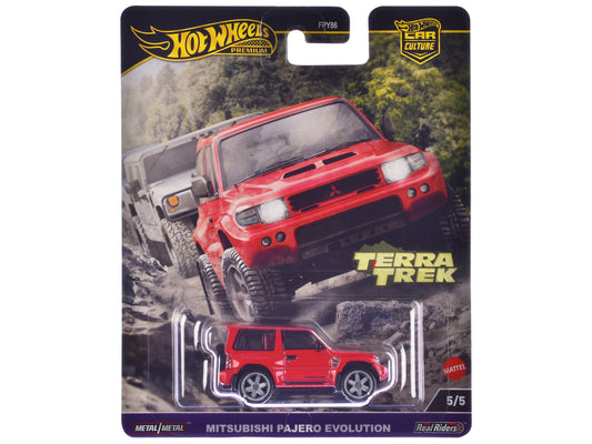 Mitsubishi Pajero Evolution RHD (Right Hand Drive) Red "Terra Trek" Series T&y Diecast Model Car by Hot Wheels