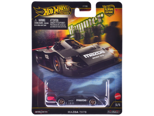 Mazda 787B Prototype Race Car Black "Hammer Drop" Series T&y Diecast Model Car by Hot Wheels