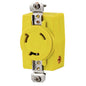 Hubbell HBL328DCR 30A 28V Wtron DC Locking Receptacle Yellow