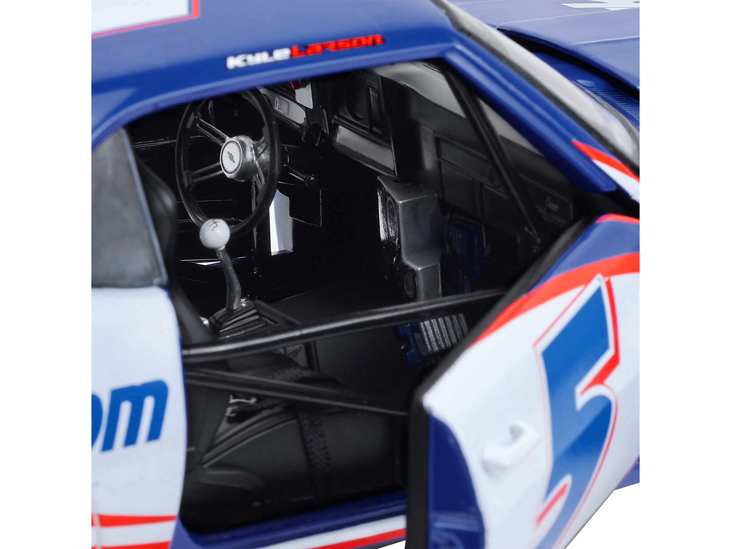 1969 Chevrolet Camaro #5 Kyle Larson "Hendrick Motorsports First Win Tribute" Blue and White with Graphics 1/18 Diecast Model Car by Highway 61