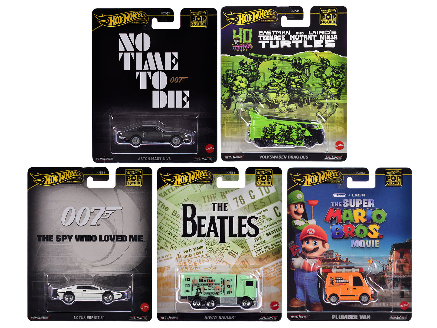 Hot Wheels "Pop Culture 2024" 5 piece Set D "Premium Series" Diecast Model Cars by <h2>"Pop Wheels</h2> <p>High-quality car perfect for collectors and enthusiasts. Features detailed interior exterior