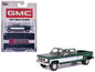 1973 GMC Sierra Grande 3500 Crew Cab Dually Pickup Truck Green and White 1/64 T&y Diecast Model by IXO Models