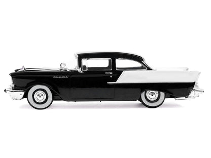1957 Chevrolet One-Fifty Sedan Black and White 1/64 Diecast Model Car by IXO Models