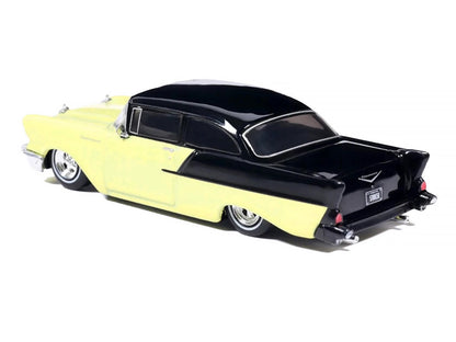 1957 Chevrolet One-Fifty Lowered Colonial Cream and Onyx Black 1/64 Diecast